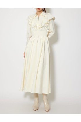 【リエンダ/rienda】のフロントZIPフリルシャツワンピース 人気、トレンドファッション・服の通販 founy(ファニー) ファッション Fashion レディースファッション Fashion for Women ワンピース Dresses シャツワンピース / 1枚で着映えコーデ Shirt Dresses おすすめ Recommended / Our Picks クール Cool, Chic シャーリング Shirring, Ruched スニーカー Sneakers, Trainers フェミニン Feminine, Girly フリル Frill, Ruffle フロント Front, Front Design ミックス Mix, Mixed Style 再入荷 Restock / Back in Stock |ID:prp329100004825475