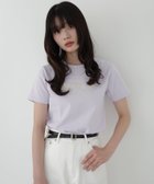 【エイミーイストワール/eimy istoire】のmerci ロゴTシャツ 人気、トレンドファッション・服の通販 founy(ファニー) ファッション Fashion レディースファッション Fashion for Women トップス・カットソー Cut & Sew Tops シャツ・ブラウス・オフィスカジュアル Elegant Blouses & Button-Ups ロングTシャツ・Tシャツ Longline T-Shirts & Tees カーディガン Cardigan, Knitwear スラックス Slacks, Dress Pants デニム Denim, Jeans Material バランス Balance, Style Balance フレンチ French, French Style 再入荷 Restock / Back in Stock エレガント 上品 Elegant thumbnail LAVENDER|ID: prp329100004825480 ipo3291000000035099806