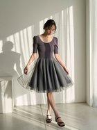 【スナイデル/SNIDEL】の【Chacott】ミニワンピース 人気、トレンドファッション・服の通販 founy(ファニー) ファッション Fashion レディースファッション Fashion for Women ワンピース Dresses コラボ Collaboration, Collab シンプル Simple, Minimal スマート Smart, Elegant チュール Tulip, Tulip Motif バレエ Ballet, Ballet Style thumbnail GRY[006]|ID: prp329100004825482 ipo3291000000035099835