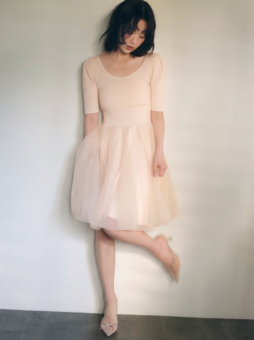 【スナイデル/SNIDEL】の【Chacott】ミニワンピース インテリア・キッズ・メンズ・レディースファッション・服の通販 founy(ファニー) 　ファッション　Fashion　レディースファッション　Fashion for Women　ワンピース　Dresses　コラボ　Collaboration, Collab　シンプル　Simple, Minimal　スマート　Smart, Elegant　チュール　Tulip, Tulip Motif　バレエ　Ballet, Ballet Style　PNK[066]|ID: prp329100004825482 ipo3291000000035099836