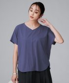 【アンタイトル/UNTITLED】の【接触冷感/洗える】Vネックコットンプルオーバー ブルー|ID: prp329100004825484 ipo3291000000035099870