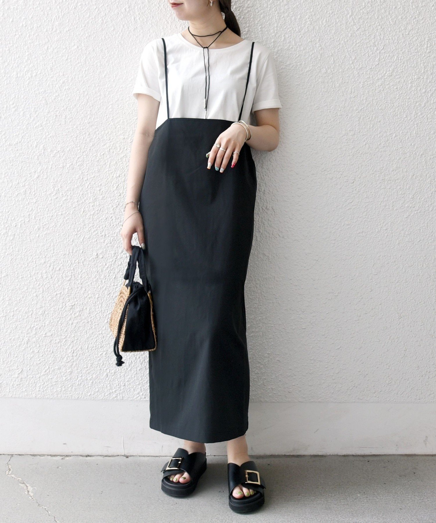 【シップス フォー ウィメン/SHIPS】のSHIPS any 洗濯機可能 Iライン キャミ ワンピース * ベーシック TEE セット インテリア・キッズ・メンズ・レディースファッション・服の通販 founy(ファニー) 　ファッション　Fashion　レディースファッション　Fashion for Women　ワンピース　Dresses　キャミソールワンピース　Camisole Dresses　インナー　Innerwear　洗える　Machine Washable　キャミ　Camisole, Cami Top　サスペンダー　Suspenders, Braces　ジャケット　Jacket, Outerwear　タンク　Tank Top, Sleeveless Top　ベーシック　Basic, Essential　おすすめ　Recommended / Our Picks　2025年　2025　2025春夏・S/S　Spring/Summer 2025 SS25　ブラック|ID: prp329100004825495 ipo3291000000035100012