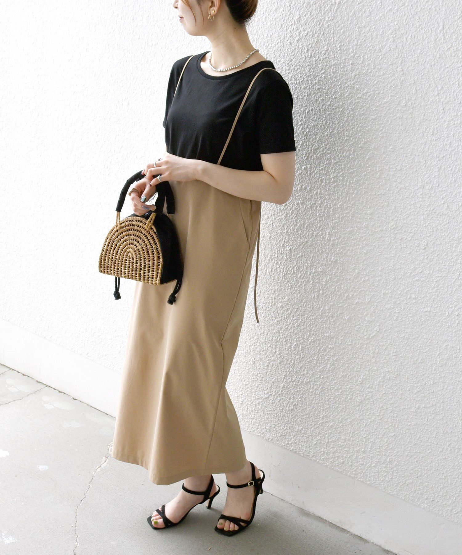 【シップス フォー ウィメン/SHIPS】のSHIPS any 洗濯機可能 Iライン キャミ ワンピース * ベーシック TEE セット インテリア・キッズ・メンズ・レディースファッション・服の通販 founy(ファニー) 　ファッション　Fashion　レディースファッション　Fashion for Women　ワンピース　Dresses　キャミソールワンピース　Camisole Dresses　インナー　Innerwear　洗える　Machine Washable　キャミ　Camisole, Cami Top　サスペンダー　Suspenders, Braces　ジャケット　Jacket, Outerwear　タンク　Tank Top, Sleeveless Top　ベーシック　Basic, Essential　おすすめ　Recommended / Our Picks　2025年　2025　2025春夏・S/S　Spring/Summer 2025 SS25　ベージュ|ID: prp329100004825495 ipo3291000000035100014