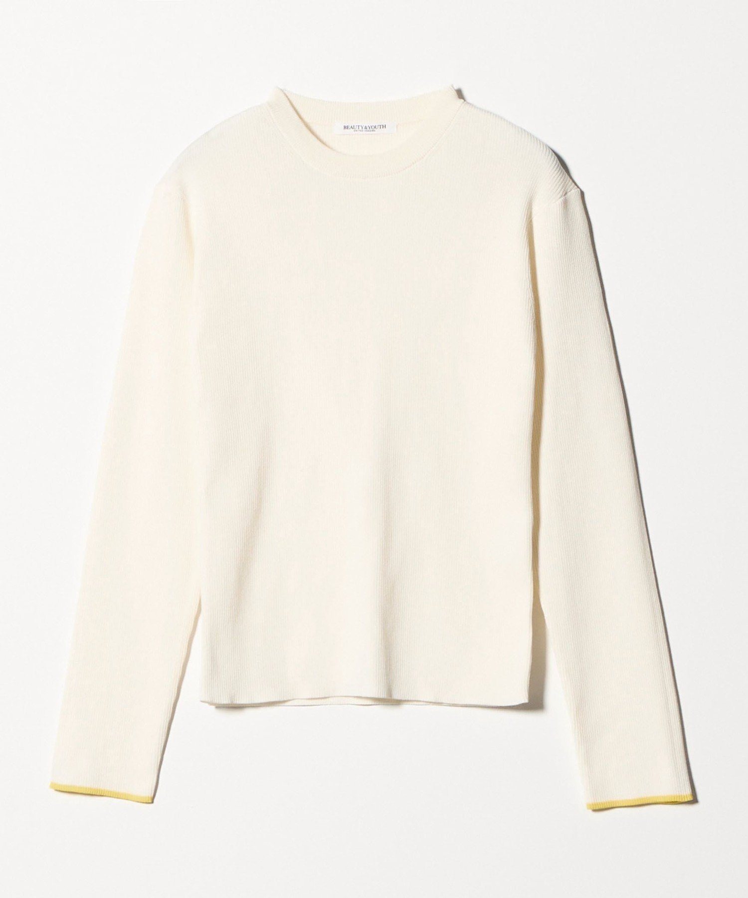 【ビューティ&ユース ユナイテッドアローズ/BEAUTY&YOUTH / UNITED ARROWS】のコットンブレンド リブライン ニットプルオーバー ウォッシャブル インテリア・キッズ・メンズ・レディースファッション・服の通販 founy(ファニー) 　ファッション　Fashion　レディースファッション　Fashion for Women　トップス・カットソー　Cut & Sew Tops　ニット　Knit Tops & Sweaters　カジュアルプルオーバー・ニットトップス　Pullovers & Knit Tops / Casual Pullovers　インナー　Innerwear　ウォッシャブル　Machine Washable　洗える　Machine Washable　コンパクト　Compact, Small Size　ジャケット　Jacket, Outerwear　羽織　Haori, Light Jacket　リブニット　Rib Knit, Ribbed Knit　おすすめ　Recommended / Our Picks　ビジネス 仕事 通勤　Business / Work / Commuting　OFF WHITE|ID: prp329100004825496 ipo3291000000035100037