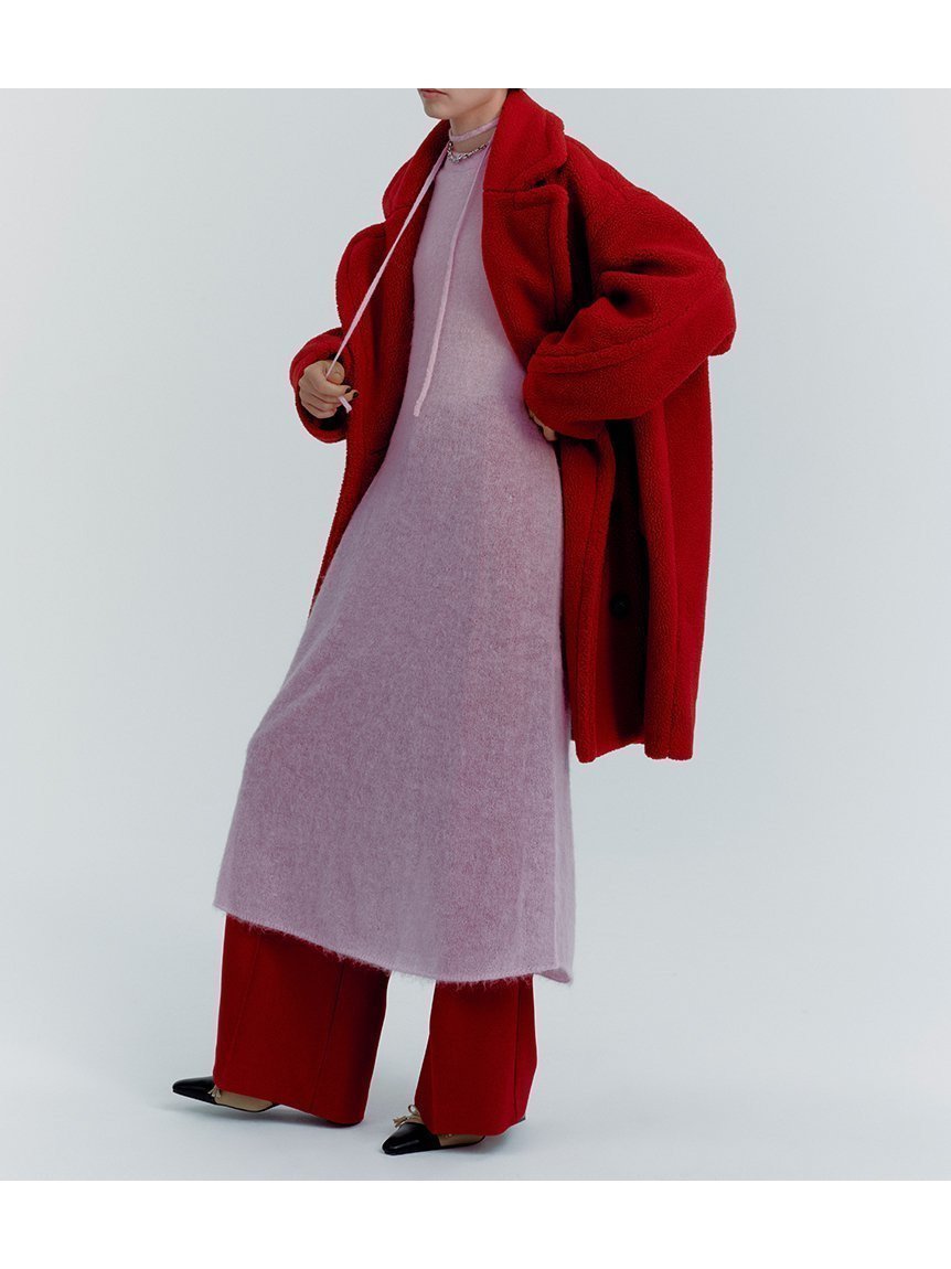 【ミラオーウェン/Mila Owen】のタイ付きアルパカ混シアーニットフレアワンピース インテリア・キッズ・メンズ・レディースファッション・服の通販 founy(ファニー) 　ファッション　Fashion　レディースファッション　Fashion for Women　ワンピース　Dresses　キャミソール　Camisole, Spaghetti Strap Top　シアー　Sheer, See-Through　シンプル　Simple, Minimal　スマート　Smart, Elegant　デニム　Denim, Jeans Material　トレンド　Trend, Trending Now　ネックレス　Necklace, Pendant Necklace　人気　Popular, Best Seller　フレア　Flare, Flared　ボトム　Bottoms, Lower Wear　メランジ　Melange, Mixed Yarn　おすすめ　Recommended / Our Picks　PNK[066]|ID: prp329100004825501 ipo3291000000035100125