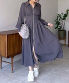 【ロイヤルパーティー/ROYAL PARTY】のコルセット風フロントZIPシャツワンピース 人気、トレンドファッション・服の通販 founy(ファニー) ファッション Fashion レディースファッション Fashion for Women ワンピース Dresses シャツワンピース / 1枚で着映えコーデ Shirt Dresses おすすめ Recommended / Our Picks カフス Cuff Design キャミ Camisole, Cami Top クラシカル Classical, Vintage-Inspired コルセット Corset, Bustier スリーブ Sleeve, Long Sleeve / Short Sleeve フロント Front, Front Design ロング Long, Long-Length 秋 Autumn thumbnail グレー|ID: prp329100004825502 ipo3291000000035100156
