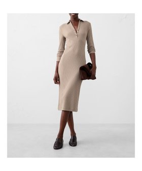 【バナナリパブリック ファクトリーストア/BANANA REPUBLIC FACTORY STORE】のBANANA REPUBLIC FACTORY STORE ワイドリブニット ミディワンピース 人気、トレンドファッション・服の通販 founy(ファニー) ファッション Fashion レディースファッション Fashion for Women ワンピース Dresses フィット Fit, Slim Fit ワイドリブ Wide Rib, Wide Ribbed Knit |ID:prp329100004825505