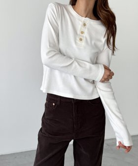 【キャナルジーン/CANAL JEAN】のHARING ヴィンテージコットンヘンリーロングTシャツ 人気、トレンドファッション・服の通販 founy(ファニー) ファッション Fashion レディースファッション Fashion for Women トップス・カットソー Cut & Sew Tops シャツ・ブラウス・オフィスカジュアル Elegant Blouses & Button-Ups ロングTシャツ・Tシャツ Longline T-Shirts & Tees シンプル Simple, Minimal リラックス Relax, Relaxed Fit ロング Long, Long-Length |ID:prp329100004825525