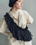 【オリエントミリナリー/ORIENT MILLINERY】のDORA CIEL/シフォンフリルバッグ 人気、トレンドファッション・服の通販 founy(ファニー) ファッション Fashion レディースファッション Fashion for Women バッグ Bags アクセサリー Fashion Accessories コルセット Corset, Bustier シフォン Chiffon, Lightweight Fabric ジャカード／ジャガード Jacquard, Woven Pattern 財布 Wallet, Purse デニム Denim, Jeans Material ビスチェ Bustier, Corset Top フリル Frill, Ruffle ペプラム Peplum, Flared Hem ポーチ Pouch, Small Case ラップ Wrap, Wrap Design A/W・秋冬 Autumn/Winter 旅行 Travel エレガント 上品 Elegant thumbnail ブラック系|ID: prp329100004825536 ipo3291000000035100500