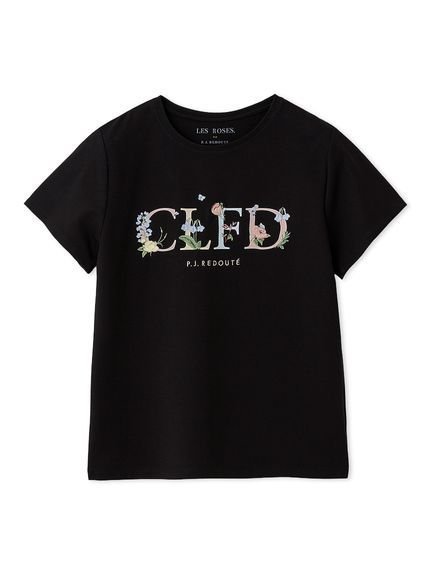 【セルフォード/CELFORD】の【CELFORD×P.J. REDOUTEコラボ】 エンブロイダリーTシャツ インテリア・キッズ・メンズ・レディースファッション・服の通販 founy(ファニー) 　ファッション　Fashion　レディースファッション　Fashion for Women　トップス・カットソー　Cut & Sew Tops　シャツ・ブラウス・オフィスカジュアル　Elegant Blouses & Button-Ups　ロングTシャツ・Tシャツ　Longline T-Shirts & Tees　エンブロイダリー　Embroidery Design　コラボ　Collaboration, Collab　スマート　Smart, Elegant　プリント　Print, Printed Pattern　ラグジュアリー　Luxury, Elegant　BLK[009]|ID: prp329100004825538 ipo3291000000035100511