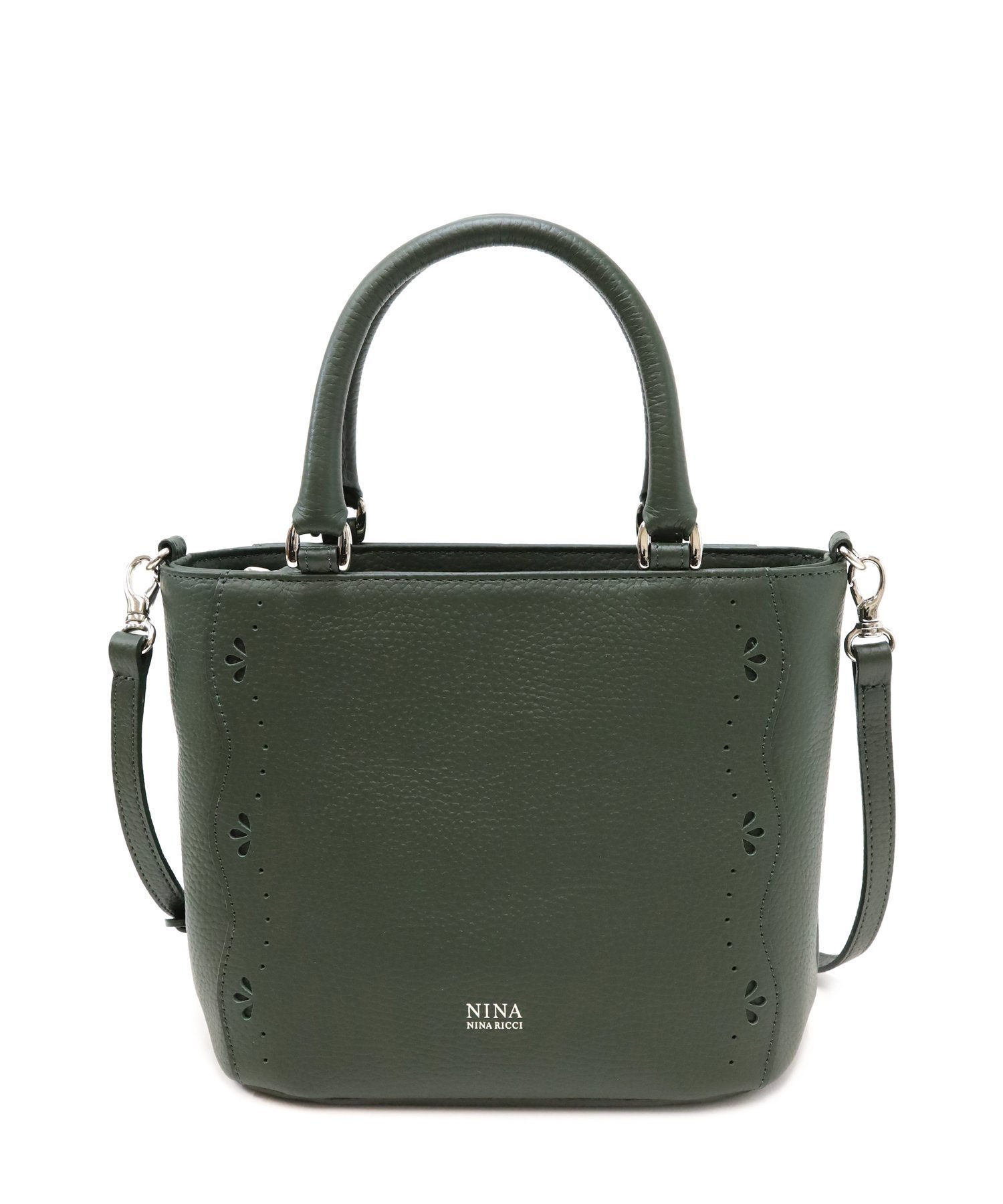 【その他のブランド/Other】のオンデュレ 2WAYハンドバッグ インテリア・キッズ・メンズ・レディースファッション・服の通販 founy(ファニー) 　ファッション　Fashion　レディースファッション　Fashion for Women　バッグ　Bags　レース　Lace, Lace Fabric　ダークグリーン|ID: prp329100004825543 ipo3291000000035100535