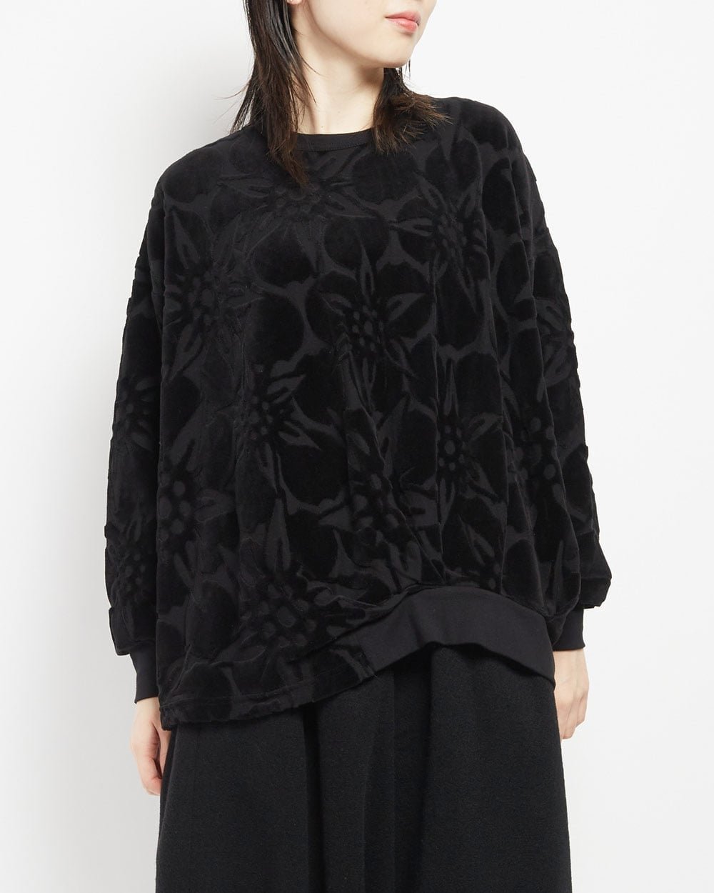 【ゴム/gomme】のドレープT インテリア・キッズ・メンズ・レディースファッション・服の通販 founy(ファニー) 　ファッション　Fashion　レディースファッション　Fashion for Women　デニム　Denim, Jeans Material　ドレープ　Drape, Draping Fabric　ヘムライン　Hemline, Bottom Cut　ポケット　Pocket, Pocket Detail　ラウンド　Round, Round Neck　エレガント 上品　Elegant　今季　This Season, Current Season　無地　Plain, Solid Color　黒|ID: prp329100004825547 ipo3291000000035100553