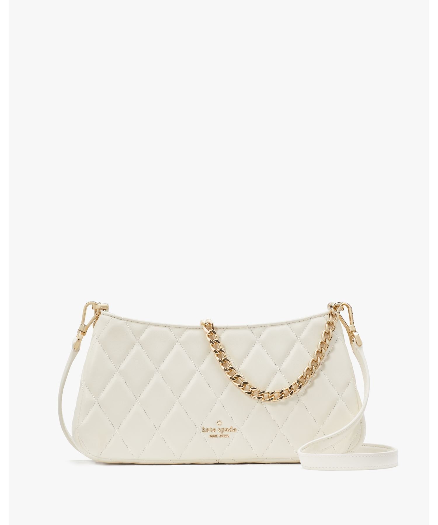 【ケイト スペード ニューヨーク/kate spade NEW YORK】の【公式】キャリー コンバーチブル クロスボディ インテリア・キッズ・メンズ・レディースファッション・服の通販 founy(ファニー) ファッション Fashion レディースファッション Fashion for Women オケージョン Occasion Wear キルティング Quilted, Quilting ジュエル Jewel, Gemstone チェーン Chain, Chain Strap エレガント 上品 Elegant WHITE|ID: prp329100004825571 ipo3291000000035100796