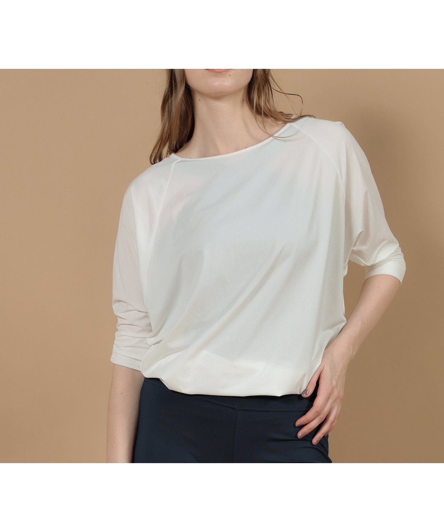 【ジュリエ/Julier】の【定番】ライトプライムハーフスリーブプルオーバー 人気、トレンドファッション・服の通販 founy(ファニー) 　ファッション　Fashion　レディースファッション　Fashion for Women　トップス・カットソー　Cut & Sew Tops　カジュアルプルオーバー・ニットトップス　Pullovers & Knit Tops / Casual Pullovers　ギャザー　Gathered, Ruffled　コレクション　Collection, Seasonal Line　シンプル　Simple, Minimal　ストレッチ　Stretch, Stretchy Fabric　定番　Standard, Basic Item　フィット　Fit, Slim Fit　ブラウジング　Blouson Silhouette, Cinched Waist　無地　Plain, Solid Color　ヨガ　Yoga, Yoga Wear　ランニング　Running, Running Wear, Activewear, Jogging　リラックス　Relax, Relaxed Fit　ワーク　Workwear, Utility Style　 other-1|ID: prp329100004825581 ipo3291000000035100969