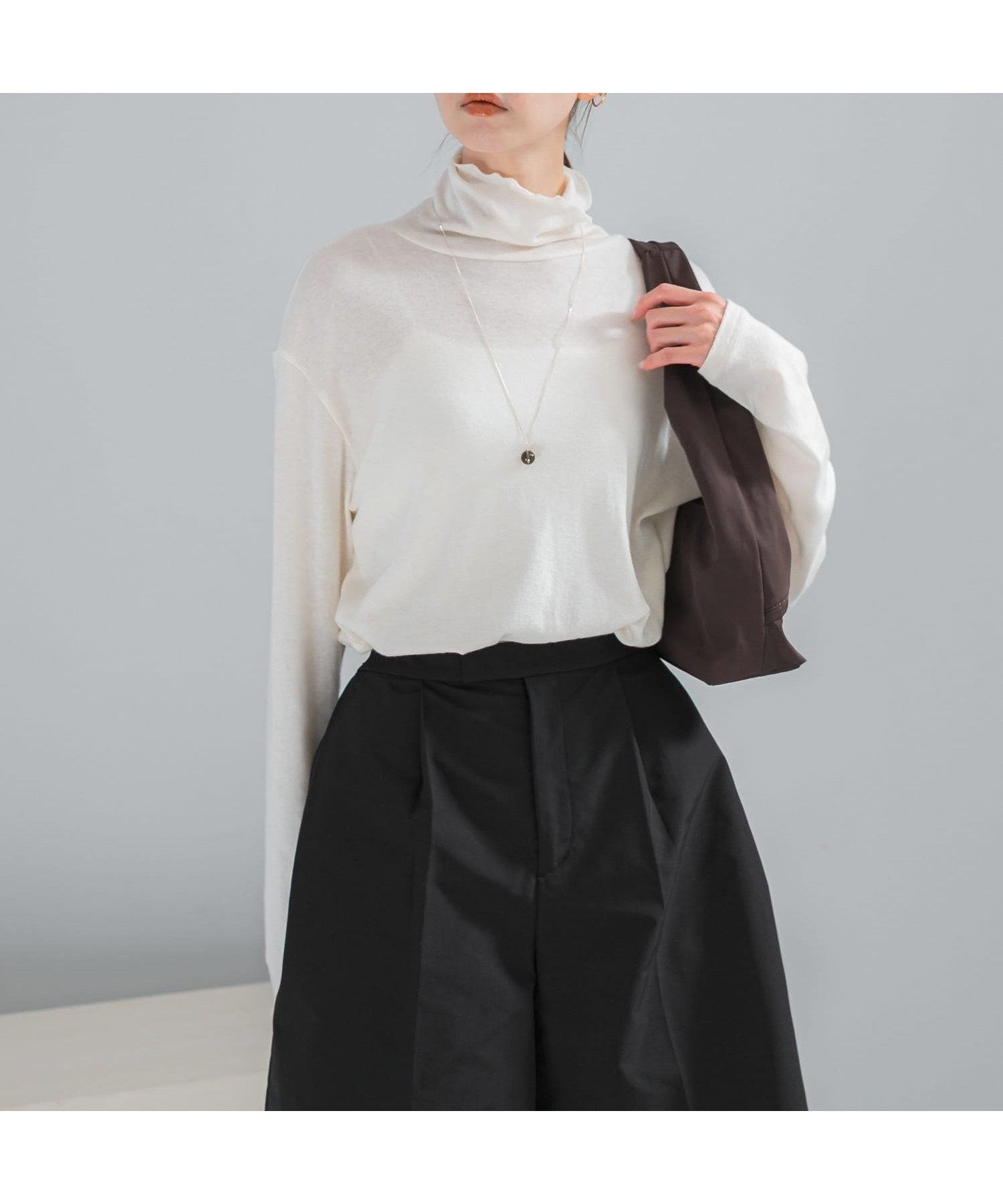 【アーバンリサーチ ロッソ/URBAN RESEARCH ROSSO】のコットンカシミヤハイネックカットソー 人気、トレンドファッション・服の通販 founy(ファニー) 　ファッション　Fashion　レディースファッション　Fashion for Women　トップス・カットソー　Cut & Sew Tops　カットソー・ベーシックTシャツ　Cut-and-Sewn Tops / Stretch Tees & Basics　2025年　2025　2025-2026秋冬・A/W　Autumn/Winter 2025–26 AW25–26　冬　Winter / This Winter　インナー　Innerwear　ハイネック　High Neck, Mock Neck　吸水　Absorbent, Quick-Dry　A/W・秋冬　Autumn/Winter　 other-1|ID: prp329100004825582 ipo3291000000035100993