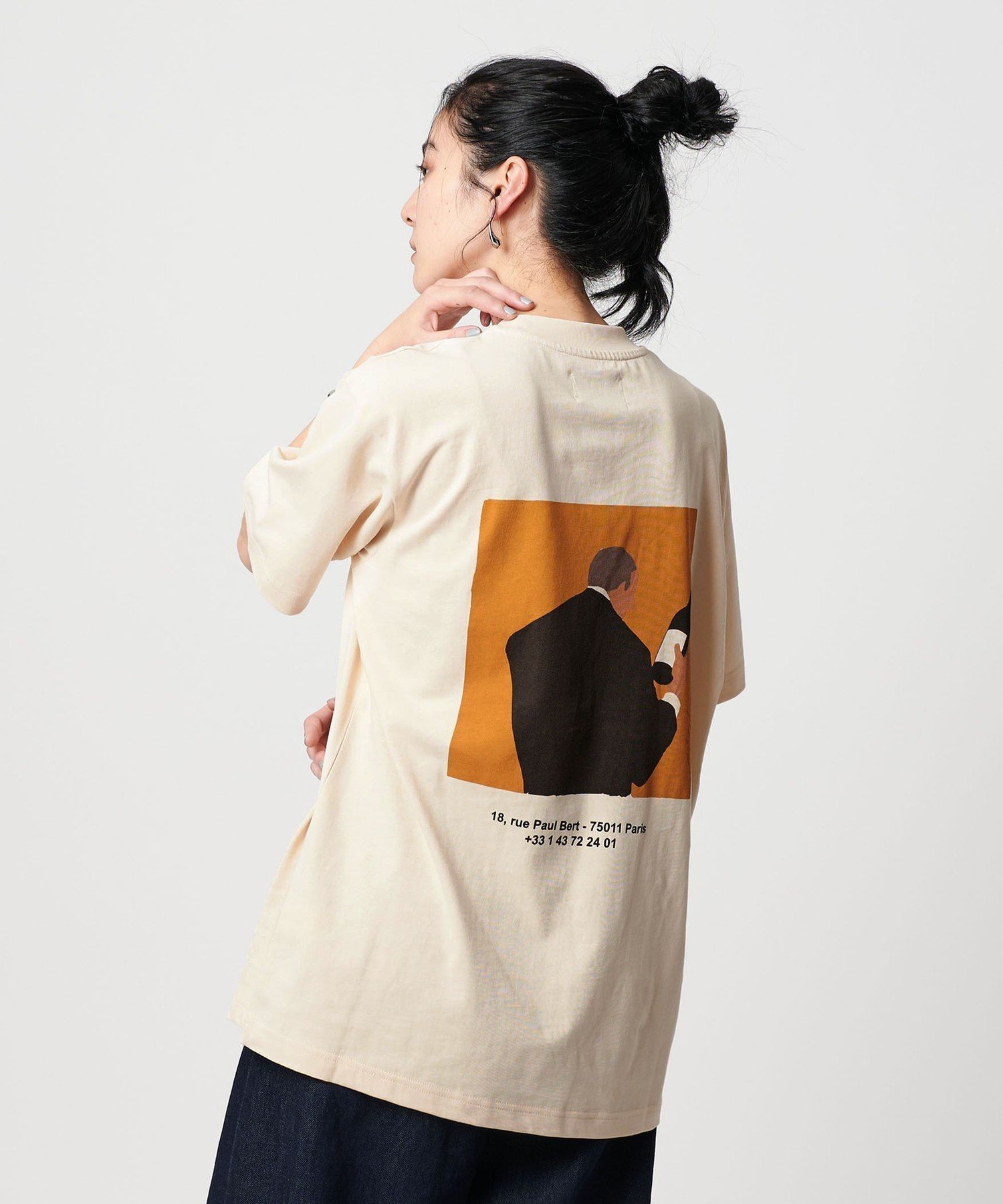 【ビューティ&ユース ユナイテッドアローズ/BEAUTY&YOUTH / UNITED ARROWS】のGift Shop Bistrot Paul Bert ショートスリーブTシャツ インテリア・キッズ・メンズ・レディースファッション・服の通販 founy(ファニー) 　ファッション　Fashion　レディースファッション　Fashion for Women　トップス・カットソー　Cut & Sew Tops　シャツ・ブラウス・オフィスカジュアル　Elegant Blouses & Button-Ups　ロングTシャツ・Tシャツ　Longline T-Shirts & Tees　アクセサリー　Fashion Accessories　コラボ　Collaboration, Collab　コレクション　Collection, Seasonal Line　ショート　Short, Short Length　シンプル　Simple, Minimal　スリーブ　Sleeve, Long Sleeve / Short Sleeve　テーブル　Table, Dining Table　人気　Popular, Best Seller　フェミニン　Feminine, Girly　フランス　France, French　フロント　Front, Front Design　プリント　Print, Printed Pattern　おすすめ　Recommended / Our Picks　NATURAL|ID: prp329100004825587 ipo3291000000035101061