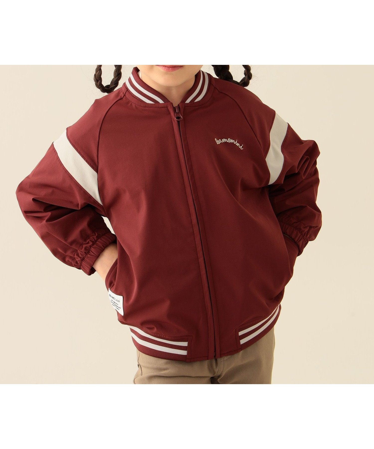 【ビームス ミニ/BEAMS mini / KIDS】の撥水 ストレッチ スタジャン (90~150cm) 25AW 防寒 通園 通学 インテリア・キッズ・メンズ・レディースファッション・服の通販 founy(ファニー) 　ファッション　Fashion　キッズファッション　Fashion for Kids　春　Spring　秋　Autumn　カーディガン　Cardigan, Knitwear　クラシック　Classic, Timeless Style　軽量　Lightweight, Ultra Light　ストレッチ　Stretch, Stretchy Fabric　ベーシック　Basic, Essential　防寒　Cold Protection, Winter-Ready　冬　Winter / This Winter　2025年　2025　2025-2026秋冬・A/W　Autumn/Winter 2025–26 AW25–26　BORDEAUX|ID: prp329100004825729 ipo3291000000035107543