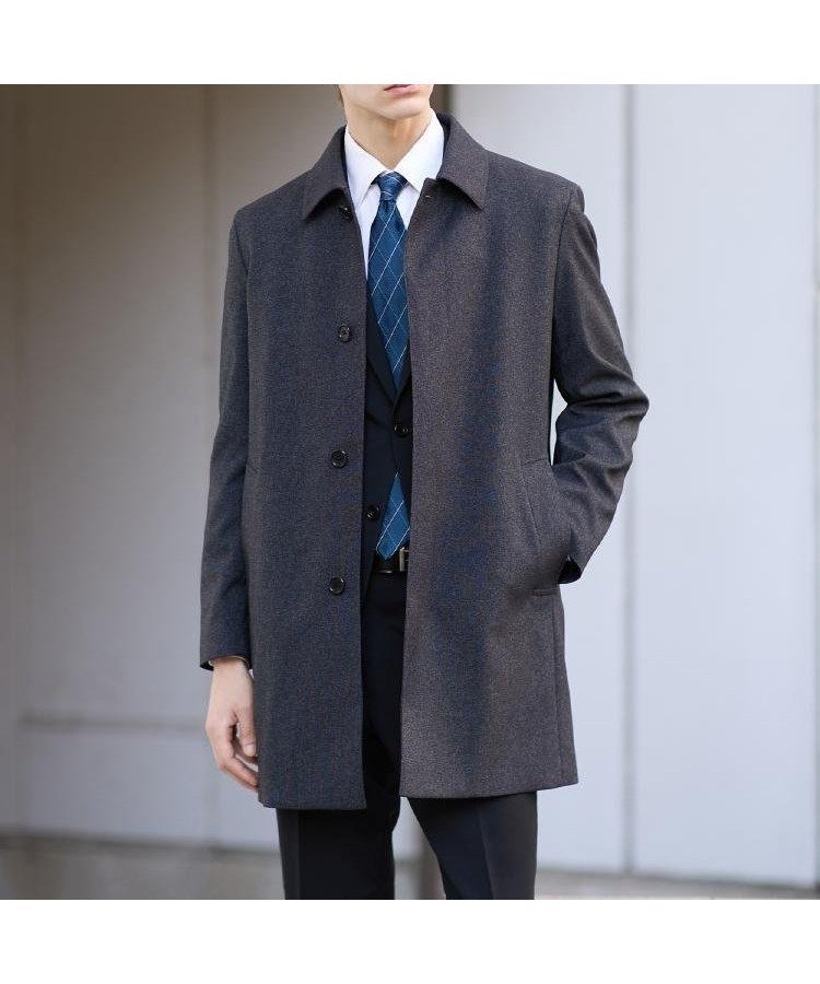 【タケオキクチ/TAKEO KIKUCHI / MEN】の【ダウンライナー付き】メランジ ステンカラー コート インテリア・キッズ・メンズ・レディースファッション・服の通販 founy(ファニー) ファッション Fashion メンズファッション Fashion for Men イタリア Italy スタイリッシュ Stylish, Fashionable スマート Smart, Elegant ダウン Down, Puffer 人気 Popular, Best Seller パターン Pattern, Design Print ポケット Pocket, Pocket Detail メランジ Melange, Mixed Yarn 無地 Plain, Solid Color ライナー Liner, Inner Layer ビジネス 仕事 通勤 Business / Work / Commuting チャコールグレー|ID: prp329100004825743 ipo3291000000035150716