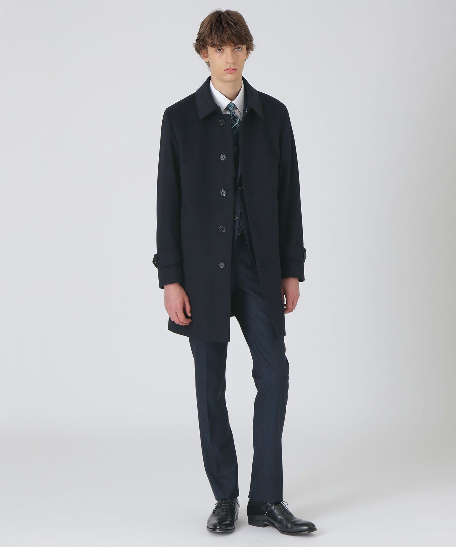 【ブルーレーベル ブラックレーベル クレストブリッジ/BLUE LABEL BLACK LABEL CRESTBRIDGE / MEN】の【一部店舗限定】ウールビーバーステンカラーコート インテリア・キッズ・メンズ・レディースファッション・服の通販 founy(ファニー) 　ファッション　Fashion　メンズファッション　Fashion for Men　シンプル　Simple, Minimal　ビジネス 仕事 通勤　Business / Work / Commuting　軽量　Lightweight, Ultra Light　ネイビー|ID: prp329100004825745 ipo3291000000035107823