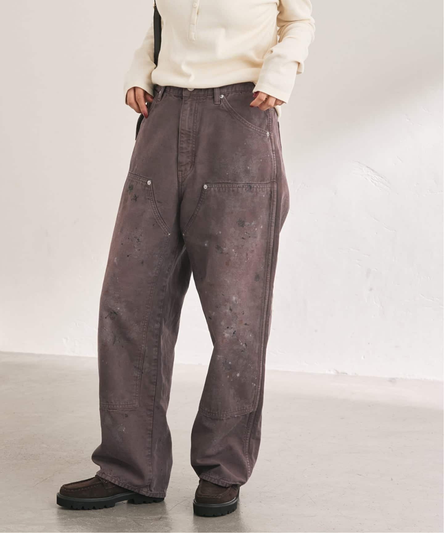 【フレームワーク/FRAMeWORK】のATELLIER WELLS BY JOHNBULL オックスオーバーダイ インテリア・キッズ・メンズ・レディースファッション・服の通販 founy(ファニー) 　ファッション　Fashion　レディースファッション　Fashion for Women　ダメージ　Distressed, Destroyed　デニム　Denim, Jeans Material　ワーク　Workwear, Utility Style　ブラウン|ID: prp329100004825762 ipo3291000000035108016