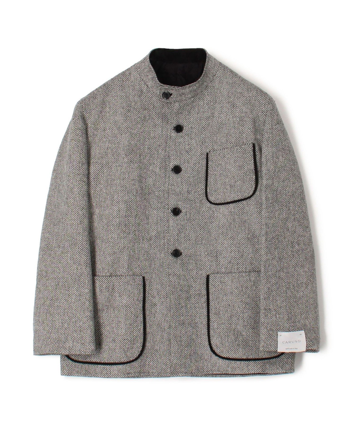 【トゥモローランド/TOMORROWLAND / MEN】の【別注】CARUSO ウール フォレスティエールジャケット インテリア・キッズ・メンズ・レディースファッション・服の通販 founy(ファニー) 　ファッション　Fashion　メンズファッション　Fashion for Men　イタリア　Italy　エレガント 上品　Elegant　カッティング　Cutting Detail　コーデュロイ　Corduroy, Cord Fabric　ジャケット　Jacket, Outerwear　ツイード　Twill, Twill Weave　ハンド　Hand, Handmade　モダン　Modern, Contemporary　ラグジュアリー　Luxury, Elegant　ワーク　Workwear, Utility Style　別注　Limited Edition, Custom Order　18 ブラック系|ID: prp329100004825778 ipo3291000000035108198