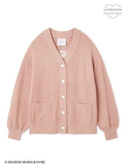 【ジェラート ピケ/gelato pique】の【LE SSERAFIM】スムーズィーカーディガン インテリア・キッズ・メンズ・レディースファッション・服の通販 founy(ファニー) 　ファッション　Fashion　レディースファッション　Fashion for Women　トップス・カットソー　Cut & Sew Tops　カーディガン・羽織り　Layered Style Cardigans　おすすめ　Recommended / Our Picks　なめらか　Smooth, Silky Texture　カーディガン　Cardigan, Knitwear　サテン　Satin, Glossy Fabric　ショート　Short, Short Length　スマート　Smart, Elegant　セットアップ　Set-Up, Coordinated Outfit　RED[046]|ID: prp329100004825822 ipo3291000000035108656