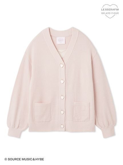 【ジェラート ピケ/gelato pique】の【LE SSERAFIM】スムーズィーカーディガン インテリア・キッズ・メンズ・レディースファッション・服の通販 founy(ファニー) 　ファッション　Fashion　レディースファッション　Fashion for Women　トップス・カットソー　Cut & Sew Tops　カーディガン・羽織り　Layered Style Cardigans　おすすめ　Recommended / Our Picks　なめらか　Smooth, Silky Texture　カーディガン　Cardigan, Knitwear　サテン　Satin, Glossy Fabric　ショート　Short, Short Length　スマート　Smart, Elegant　セットアップ　Set-Up, Coordinated Outfit　PNK[066]|ID: prp329100004825822 ipo3291000000035108657