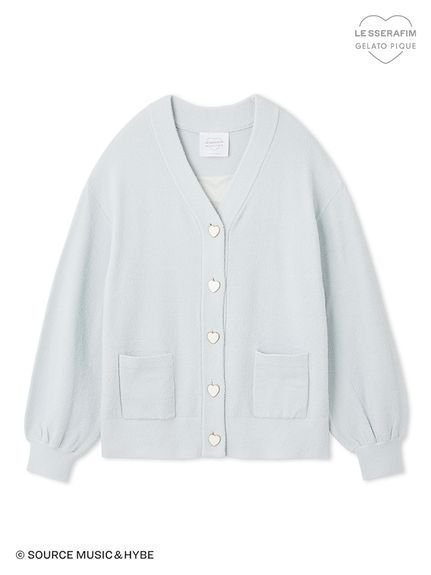 【ジェラート ピケ/gelato pique】の【LE SSERAFIM】スムーズィーカーディガン インテリア・キッズ・メンズ・レディースファッション・服の通販 founy(ファニー) 　ファッション　Fashion　レディースファッション　Fashion for Women　トップス・カットソー　Cut & Sew Tops　カーディガン・羽織り　Layered Style Cardigans　おすすめ　Recommended / Our Picks　なめらか　Smooth, Silky Texture　カーディガン　Cardigan, Knitwear　サテン　Satin, Glossy Fabric　ショート　Short, Short Length　スマート　Smart, Elegant　セットアップ　Set-Up, Coordinated Outfit　BLU[086]|ID: prp329100004825822 ipo3291000000035108660