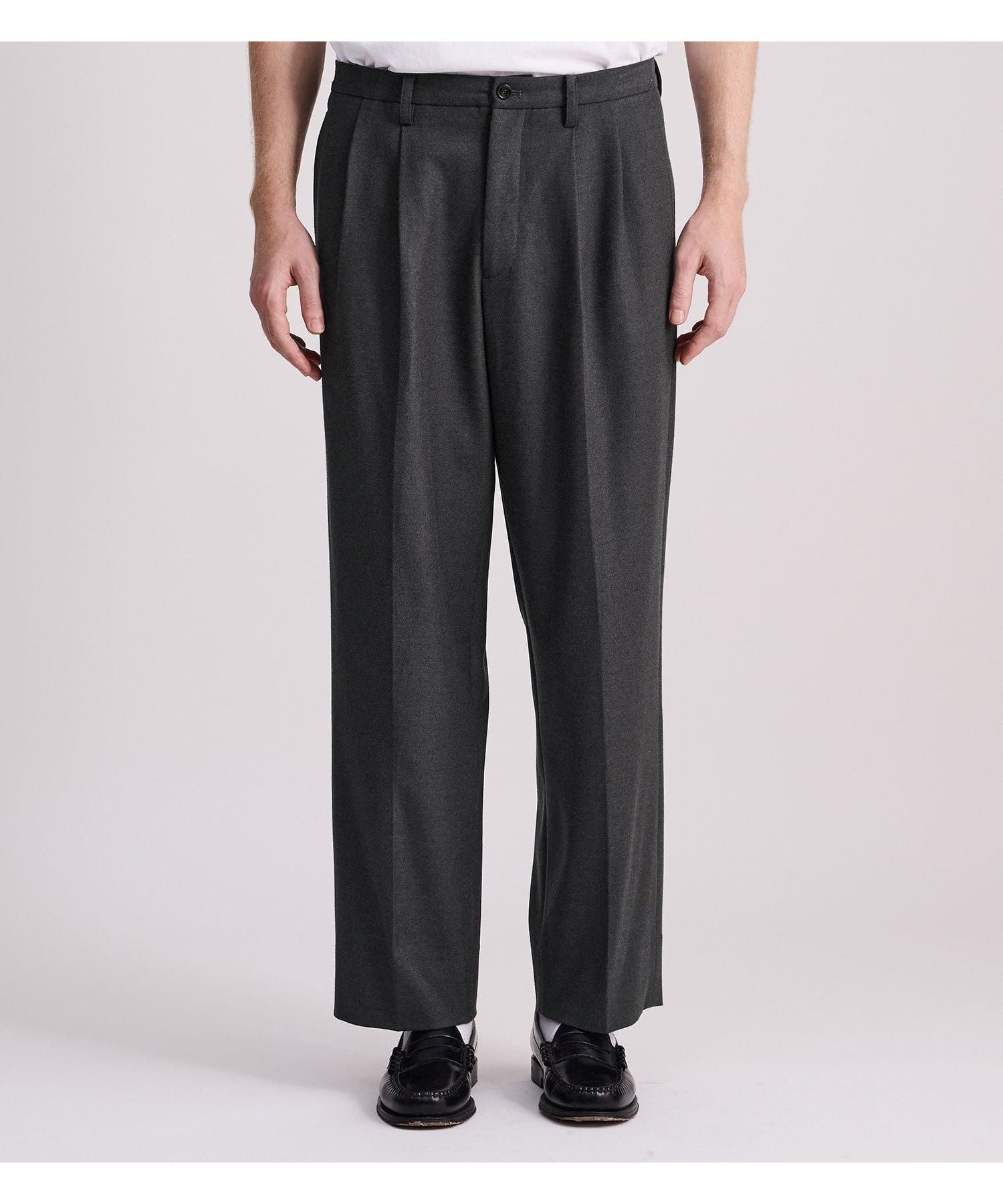 【サタデイズ ニューヨークシティ/SATURDAYS NYC】のGeorge Flannel Two Tuck Pants インテリア・キッズ・メンズ・レディースファッション・服の通販 founy(ファニー) 　ファッション　Fashion　レディースファッション　Fashion for Women　パンツ　Pants & Trousers　アクリル　Acrylic Material　パターン　Pattern, Design Print　リラックス　Relax, Relaxed Fit　チャコール(06)|ID: prp329100004825845 ipo3291000000035108847