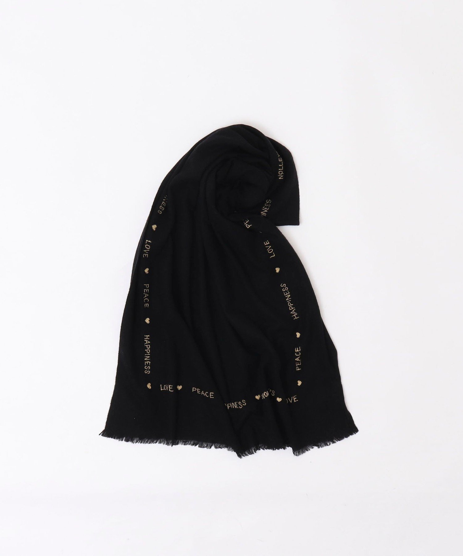 【ノーリーズ/NOLLEY'S】の【CITRUS/シトラス】 メッセージストール インテリア・キッズ・メンズ・レディースファッション・服の通販 founy(ファニー) 　ファッション　Fashion　レディースファッション　Fashion for Women　おすすめ　Recommended / Our Picks　インド　Indian Textile　ストール　Stole, Wrap　トレンド　Trend, Trending Now　人気　Popular, Best Seller　別注　Limited Edition, Custom Order　ブラック|ID: prp329100004825864 ipo3291000000035108988