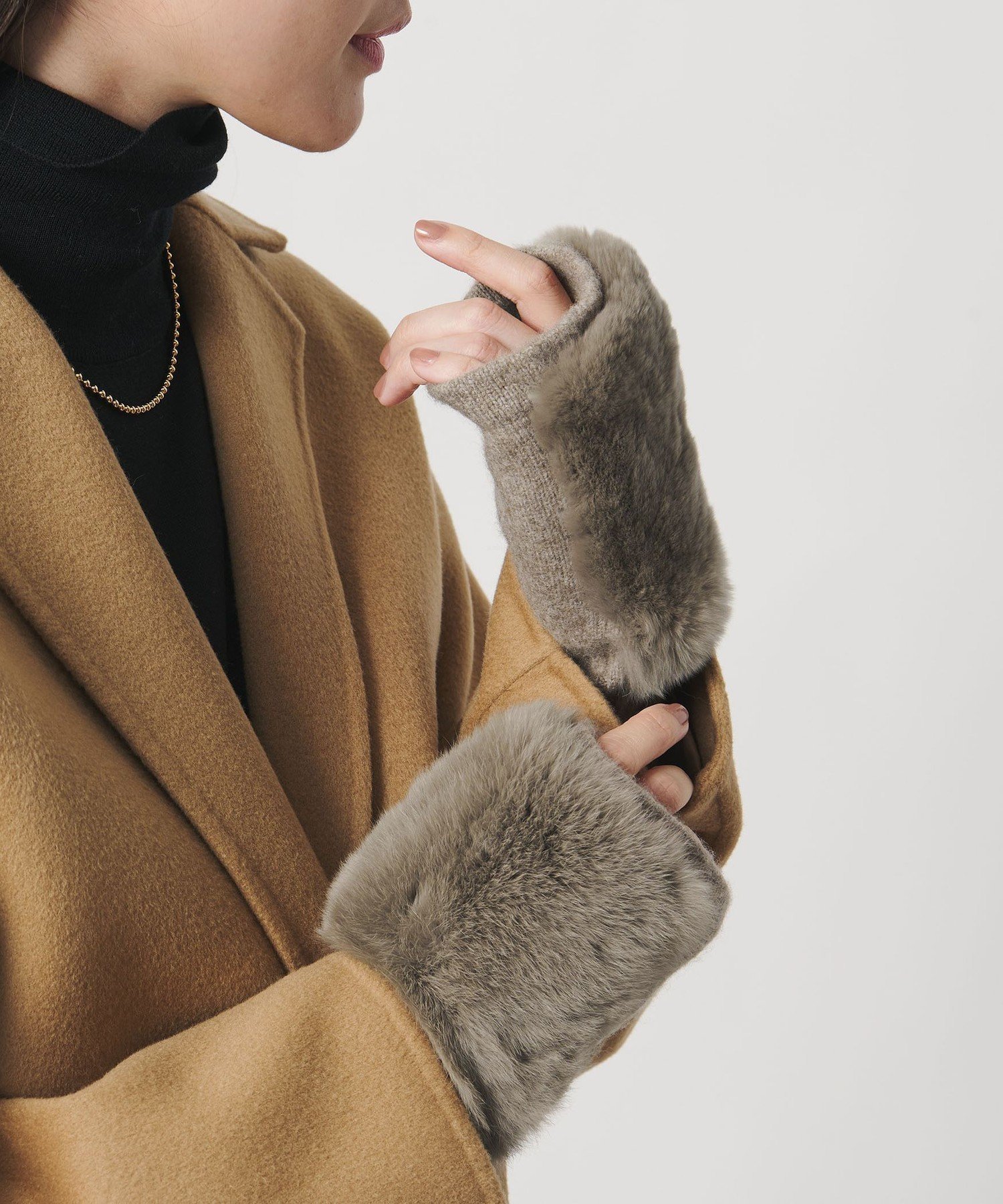 【ユナイテッドアローズ/UNITED ARROWS】のレッキスラビットファー フィンガーレスグローブ インテリア・キッズ・メンズ・レディースファッション・服の通販 founy(ファニー) ファッション Fashion レディースファッション Fashion for Women おすすめ Recommended / Our Picks ギフト プレゼント Gift / Present プレート Plate, Dish リブニット Rib Knit, Ribbed Knit ルーズ Loose, Oversized レオパード Leopard, Animal Print 人気 Popular, Best Seller 無地 Plain, Solid Color 防寒 Cold Protection, Winter-Ready BEIGE|ID: prp329100004825870 ipo3291000000035148868