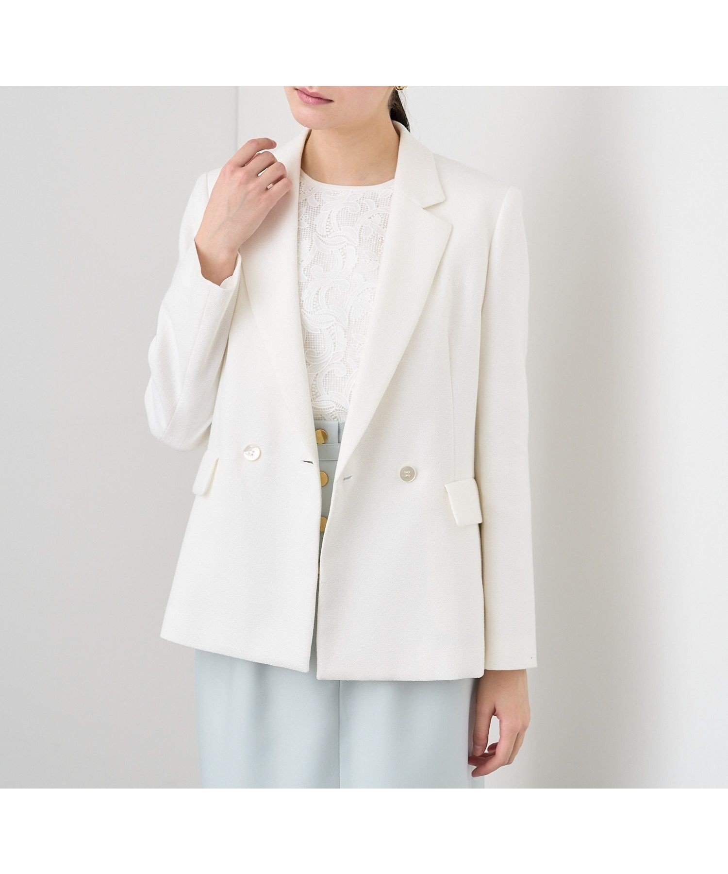 【アナイ/ANAYI】の【セットアップ対応商品】バスケットツイードダブル ジャケット 人気、トレンドファッション・服の通販 founy(ファニー) 　ファッション　Fashion　レディースファッション　Fashion for Women　アウター　Coat / Outerwear Collection　レディースジャケット・軽アウター　Jackets　シンプル　Simple, Minimal　ジャケット　Jacket, Outerwear　スマート　Smart, Elegant　セットアップ　Set-Up, Coordinated Outfit　ダウン　Down, Puffer　ダブル　Double, Double-Breasted　ツイード　Twill, Twill Weave　バスケット　Basket, Basket Bag　ミックス　Mix, Mixed Style　S/S・春夏　SS, Spring/Summer, Warm Season　再入荷　Restock / Back in Stock　夏　Summer　 other-1|ID: prp329100004825915 ipo3291000000035109501