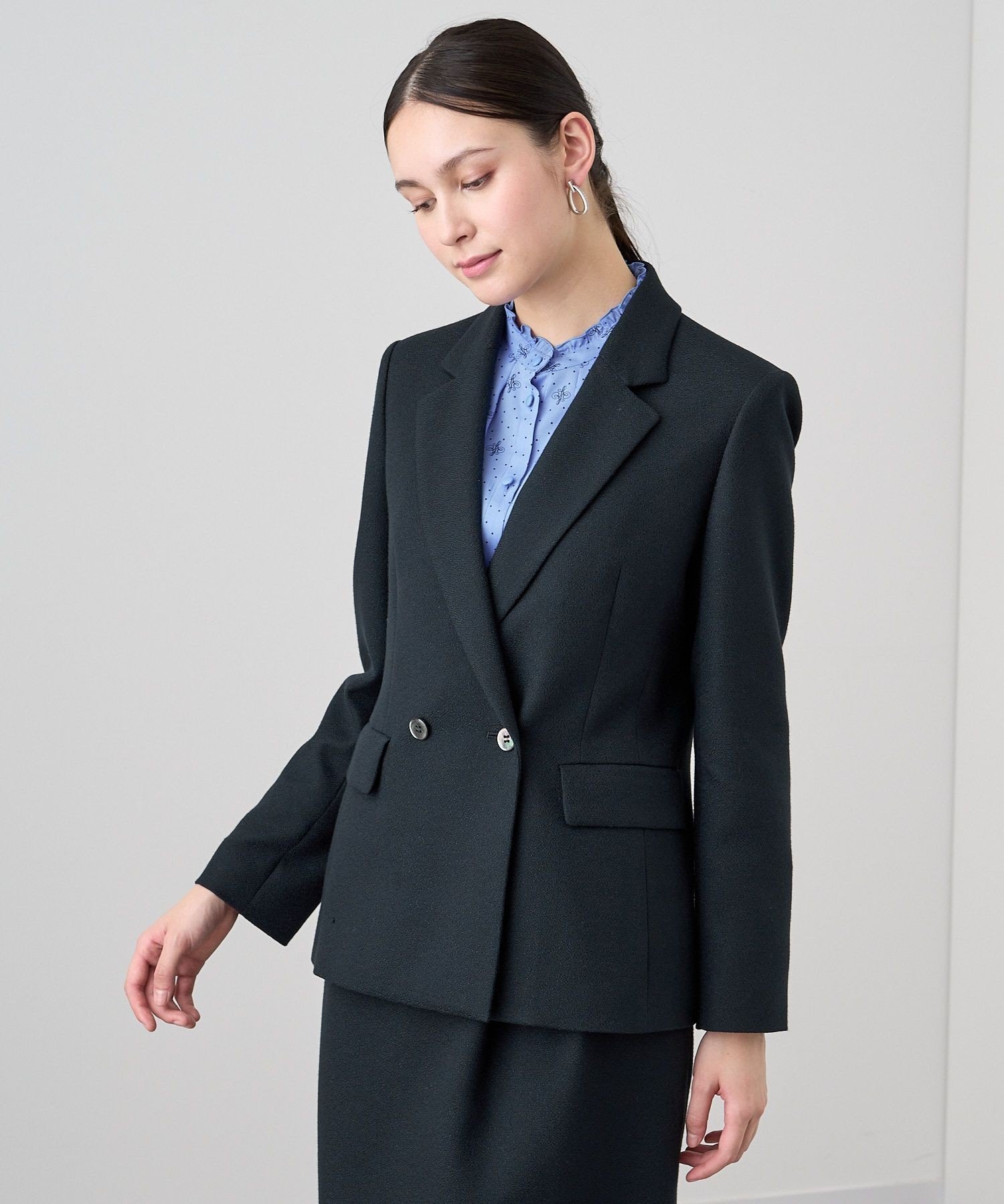 【アナイ/ANAYI】の【セットアップ対応商品】バスケットツイードダブル ジャケット インテリア・キッズ・メンズ・レディースファッション・服の通販 founy(ファニー) 　ファッション　Fashion　レディースファッション　Fashion for Women　アウター　Coat / Outerwear Collection　レディースジャケット・軽アウター　Jackets　シンプル　Simple, Minimal　ジャケット　Jacket, Outerwear　スマート　Smart, Elegant　セットアップ　Set-Up, Coordinated Outfit　ダウン　Down, Puffer　ダブル　Double, Double-Breasted　ツイード　Twill, Twill Weave　バスケット　Basket, Basket Bag　ミックス　Mix, Mixed Style　S/S・春夏　SS, Spring/Summer, Warm Season　再入荷　Restock / Back in Stock　夏　Summer　navy|ID: prp329100004825915 ipo3291000000035109504