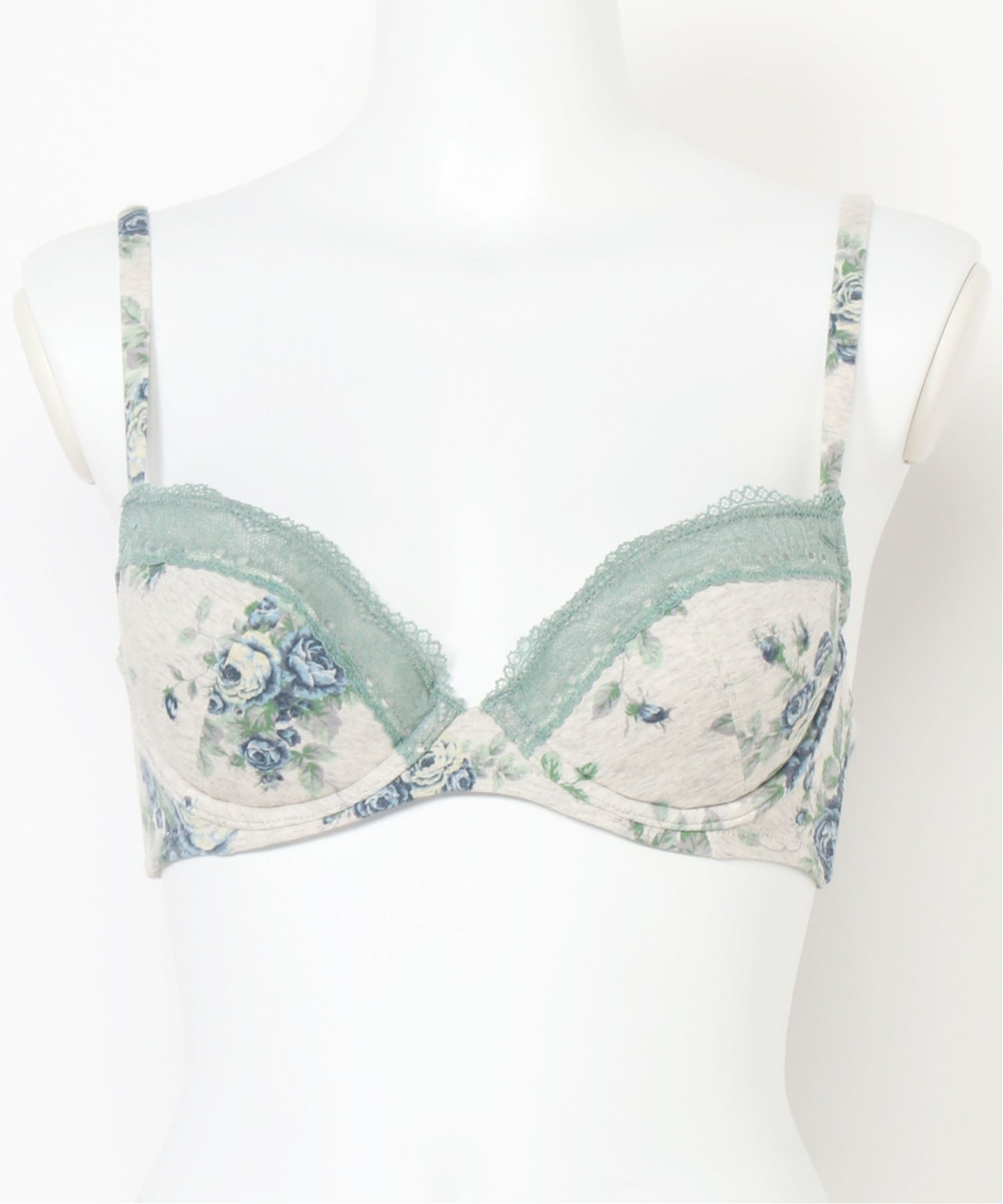 【キッドブルー/KID BLUE】の25オータムローズ 3/4カップワイヤーブラジャー インテリア・キッズ・メンズ・レディースファッション・服の通販 founy(ファニー) ファッション Fashion レディースファッション Fashion for Women オータム Autumn Fashion ブラジャー Bra, Lingerie プリント Print, Printed Pattern ラウンド Round, Round Neck ローズ Rose, Rose Motif ワイヤー Wire, Wired Bra ブルー|ID: prp329100004825929 ipo3291000000035195327