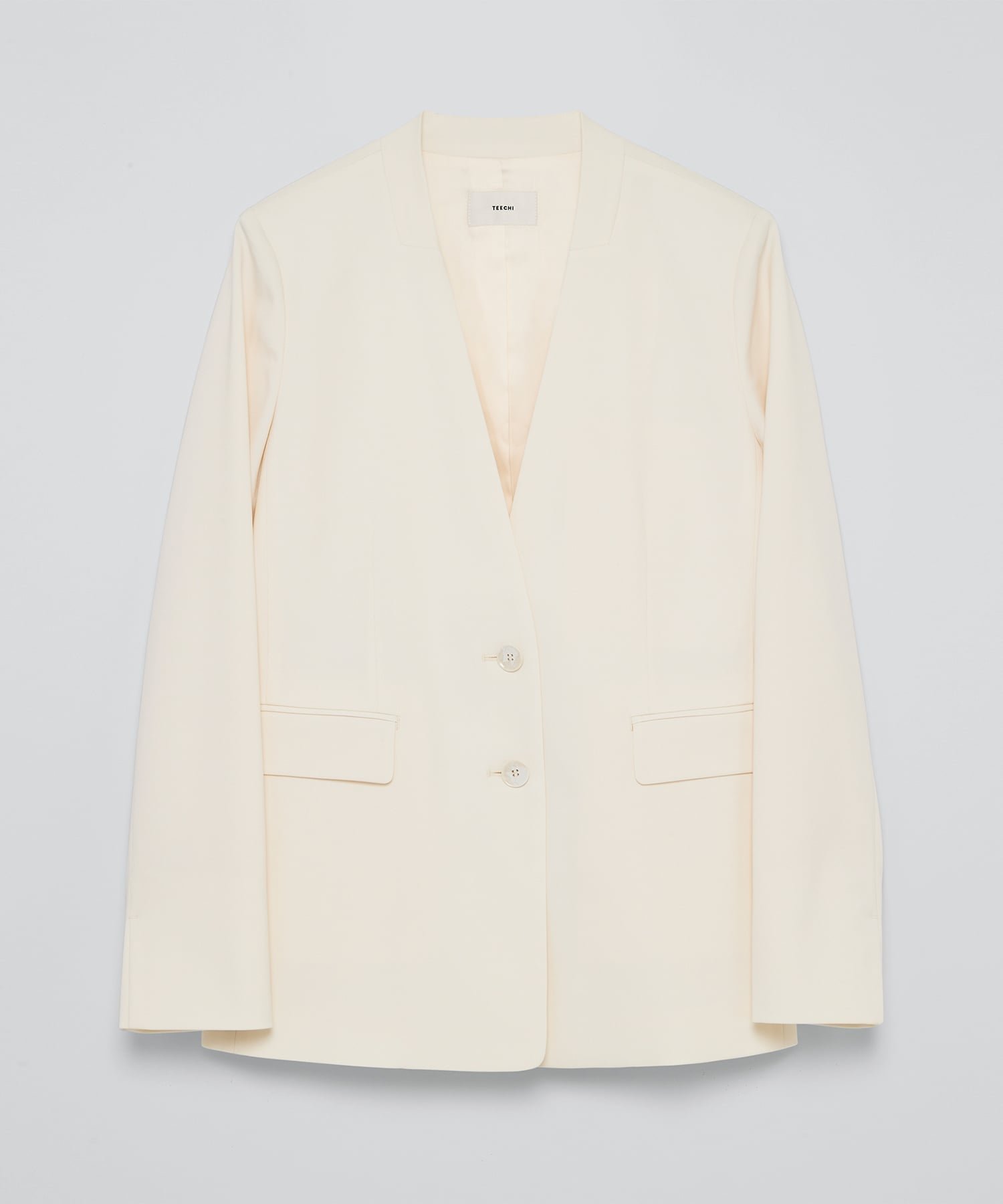 【ティーチ/TEECHI】のストレッチノーカラージャケット インテリア・キッズ・メンズ・レディースファッション・服の通販 founy(ファニー) ファッション Fashion レディースファッション Fashion for Women アウター Coat / Outerwear Collection レディースジャケット・軽アウター Jackets ノーカラージャケット / シンプル上品コーデ Collarless Jackets コンパクト Compact, Small Size ジャケット Jacket, Outerwear ストレッチ Stretch, Stretchy Fabric スマート Smart, Elegant セットアップ Set-Up, Coordinated Outfit デスク Desk, Work Desk バランス Balance, Style Balance ポケット Pocket, Pocket Detail ワーク Workwear, Utility Style エレガント 上品 Elegant ビジネス 仕事 通勤 Business / Work / Commuting WHITE|ID: prp329100004825958 ipo3291000000035110158