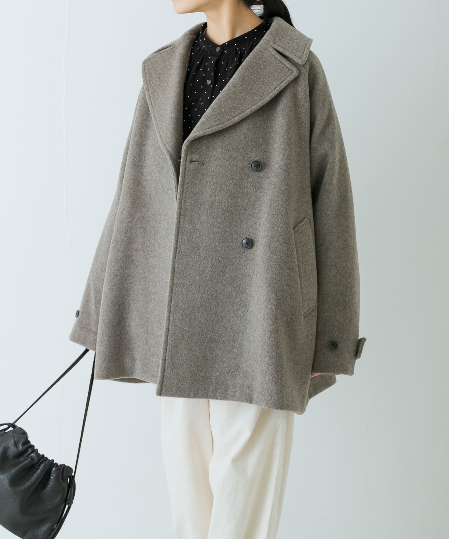 【かぐれ/kagure / URBAN RESEARCH】のウールPコート インテリア・キッズ・メンズ・レディースファッション・服の通販 founy(ファニー) 　ファッション　Fashion　レディースファッション　Fashion for Women　アウター　Coat / Outerwear Collection　コート・ロングコート・ピーコート　Long Coats, Peacoats & More　Pコート　Pea Coats　2025年　2025　2025-2026秋冬・A/W　Autumn/Winter 2025–26 AW25–26　冬　Winter / This Winter　キュプラ　Cupro, Eco Fabric　スリーブ　Sleeve, Long Sleeve / Short Sleeve　バランス　Balance, Style Balance　ビッグ　Big, Oversized　ベーシック　Basic, Essential　ポケット　Pocket, Pocket Detail　A/W・秋冬　Autumn/Winter　グレー|ID: prp329100004825959 ipo3291000000035110166
