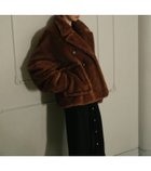 【ルシェル ブルー/LE CIEL BLEU】のフェイクミンクピーコート / Faux Mink Peacoat 人気、トレンドファッション・服の通販 founy(ファニー) ファッション Fashion レディースファッション Fashion for Women アウター Coat / Outerwear Collection コート・ロングコート・ピーコート Long Coats, Peacoats & More Pコート Pea Coats クラシック Classic, Timeless Style スクエア Square, Square Shape フェイクファー Faux Fur, Imitation Fur ポケット Pocket, Pocket Detail モダン Modern, Contemporary 冬 Winter / This Winter thumbnail ブラウン|ID: prp329100004825961 ipo3291000000035110207