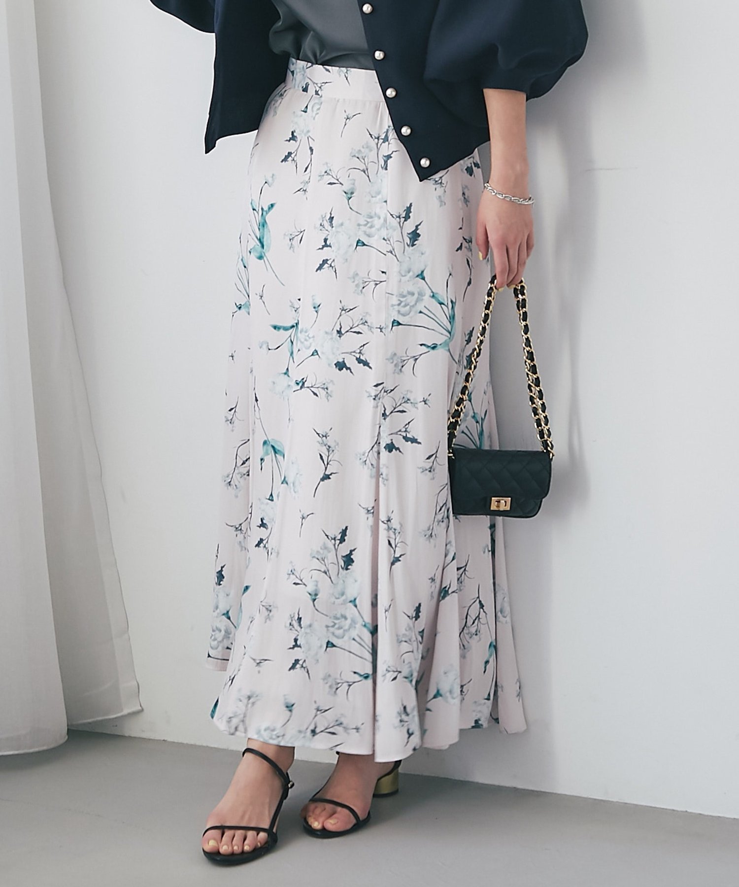 【ラブティックボンボン/La boutique BonBon】の【お上品着映え・3サイズ展開あり】ミストガーデンマーメイドスカート インテリア・キッズ・メンズ・レディースファッション・服の通販 founy(ファニー) 　ファッション　Fashion　レディースファッション　Fashion for Women　スカート　Skirts　おすすめ　Recommended / Our Picks　カーディガン　Cardigan, Knitwear　シンプル　Simple, Minimal　ジャケット　Jacket, Outerwear　フェミニン　Feminine, Girly　プリント　Print, Printed Pattern　マーメイド　Mermaid, Fishtail Silhouette　ロング　Long, Long-Length　エレガント 上品　Elegant　ピンク|ID: prp329100004825962 ipo3291000000035110217