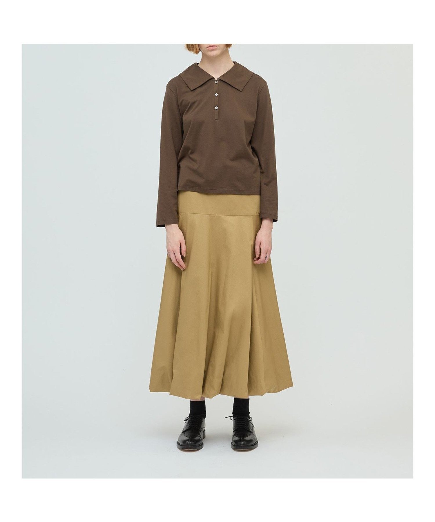 【マーコート/MARcourt】のmizuiro ind ロングフレアバルーンスカート インテリア・キッズ・メンズ・レディースファッション・服の通販 founy(ファニー) ファッション Fashion レディースファッション Fashion for Women スカート Skirts スタイリッシュ Stylish, Fashionable スタンダード Standard, Basic バルーン Balloon, Balloon Silhouette フィット Fit, Slim Fit フレア Flare, Flared ボトム Bottoms, Lower Wear 今季 This Season, Current Season 無地 Plain, Solid Color 秋 Autumn ベージュ|ID: prp329100004825974 ipo3291000000035177466