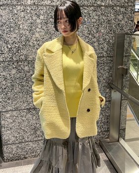 【ルシェル ブルー/LE CIEL BLEU】のロービングツイードオーバーサイズジャケット / Roving Tweed Oversized Jacket 人気、トレンドファッション・服の通販 founy(ファニー) ファッション Fashion レディースファッション Fashion for Women アウター Coat / Outerwear Collection レディースジャケット・軽アウター Jackets ショート Short, Short Length ジャケット Jacket, Outerwear スウェット / スエット Sweatshirt, Sweatwear ツイード Twill, Twill Weave デニム Denim, Jeans Material 冬 Winter / This Winter |ID:prp329100004825976