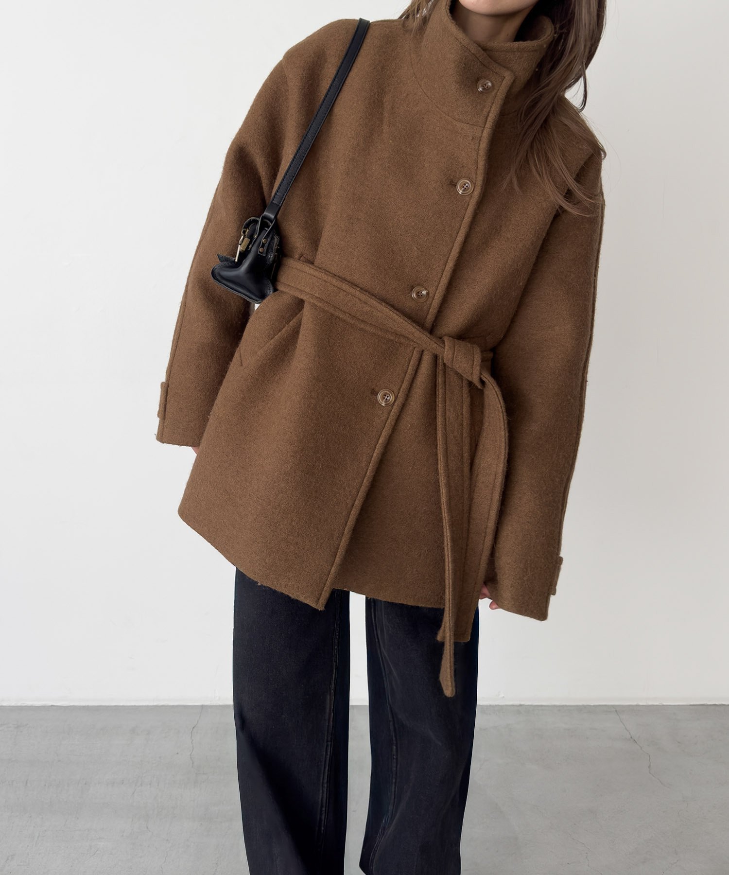 【キャナルジーン/CANAL JEAN】のdiggity スタンドカラーオーバーコート インテリア・キッズ・メンズ・レディースファッション・服の通販 founy(ファニー) 　ファッション　Fashion　レディースファッション　Fashion for Women　アウター　Coat / Outerwear Collection　コート・ロングコート・ピーコート　Long Coats, Peacoats & More　おすすめ　Recommended / Our Picks　キルティング　Quilted, Quilting　スタンド　Stand Collar, Upright Stand　デニム　Denim, Jeans Material　フェミニン　Feminine, Girly　ポケット　Pocket, Pocket Detail　ブラウン|ID: prp329100004826015 ipo3291000000035111276