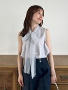 【スナイデル/SNIDEL】のチュールボウタイノースリブラウス 人気、トレンドファッション・服の通販 founy(ファニー) ファッション Fashion レディースファッション Fashion for Women トップス・カットソー Cut & Sew Tops シャツ・ブラウス・オフィスカジュアル Elegant Blouses & Button-Ups インナー Innerwear カーディガン Cardigan, Knitwear シンプル Simple, Minimal ジャケット Jacket, Outerwear スマート Smart, Elegant チュール Tulip, Tulip Motif ドッキング Docking, Mixed Material ドット Polka Dot, Dot Pattern フェミニン Feminine, Girly エレガント 上品 Elegant thumbnail GRY[006]|ID: prp329100004826039 ipo3291000000035111657