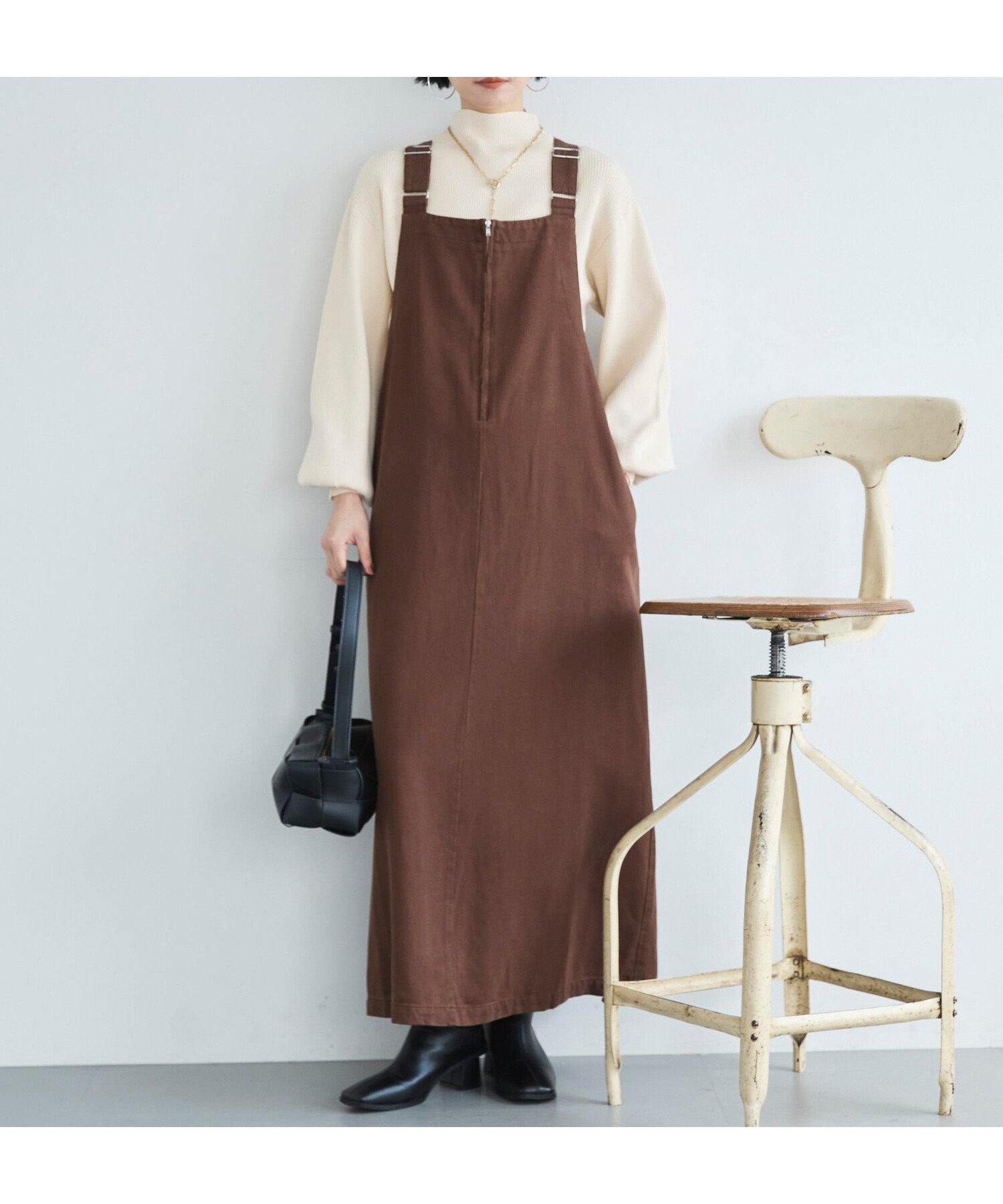 【ドゥ アルシーヴ/Doux archives】のピグメント加工フロントZIPジャンスカ インテリア・キッズ・メンズ・レディースファッション・服の通販 founy(ファニー) 　ファッション　Fashion　レディースファッション　Fashion for Women　インナー　Innerwear　フロント　Front, Front Design　ポケット　Pocket, Pocket Detail　ラップ　Wrap, Wrap Design　ロング　Long, Long-Length　おすすめ　Recommended / Our Picks　BROWN|ID: prp329100004826048 ipo3291000000035111877