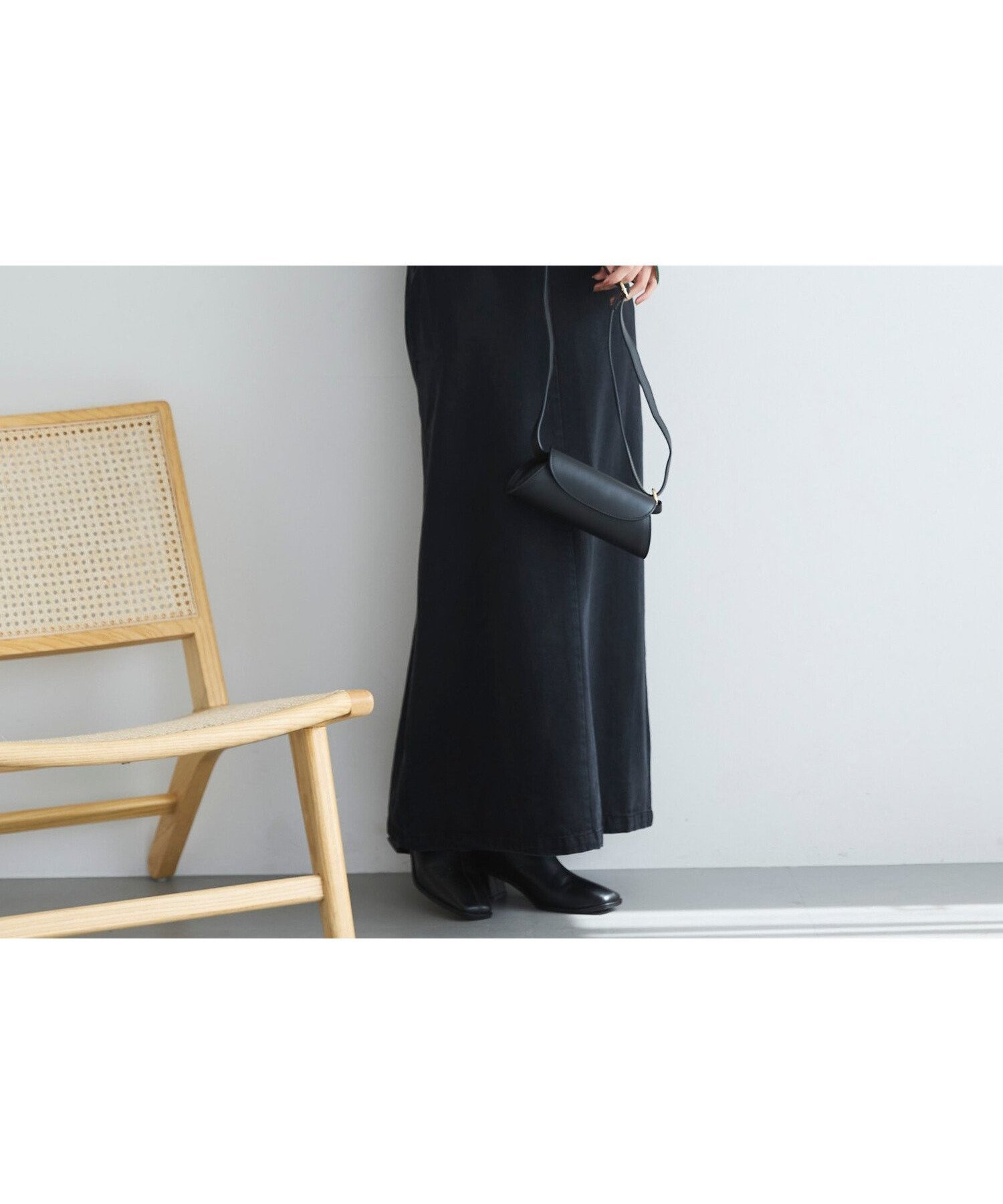 【ドゥ アルシーヴ/Doux archives】のピグメント加工フロントZIPジャンスカ インテリア・キッズ・メンズ・レディースファッション・服の通販 founy(ファニー) 　ファッション　Fashion　レディースファッション　Fashion for Women　インナー　Innerwear　フロント　Front, Front Design　ポケット　Pocket, Pocket Detail　ラップ　Wrap, Wrap Design　ロング　Long, Long-Length　おすすめ　Recommended / Our Picks　BLACK|ID: prp329100004826048 ipo3291000000035111879