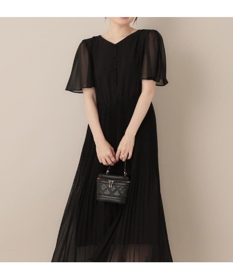 【クチュール ブローチ/Couture Brooch】の【二の腕カバー・楽ちん・通勤】シフォンプリーツワンピース 人気、トレンドファッション・服の通販 founy(ファニー) 　ファッション　Fashion　レディースファッション　Fashion for Women　ワンピース　Dresses　シアー　Sheer, See-Through　シフォン　Chiffon, Lightweight Fabric　スマート　Smart, Elegant　フレア　Flare, Flared　プリント　Print, Printed Pattern　プリーツ　Pleats, Pleated　ポケット　Pocket, Pocket Detail　楽ちん　Easy Fit, Comfortable　夏　Summer　ビジネス 仕事 通勤　Business / Work / Commuting　2025年　2025　2025春夏・S/S　Spring/Summer 2025 SS25　 other-1|ID: prp329100004826051 ipo3291000000035111905