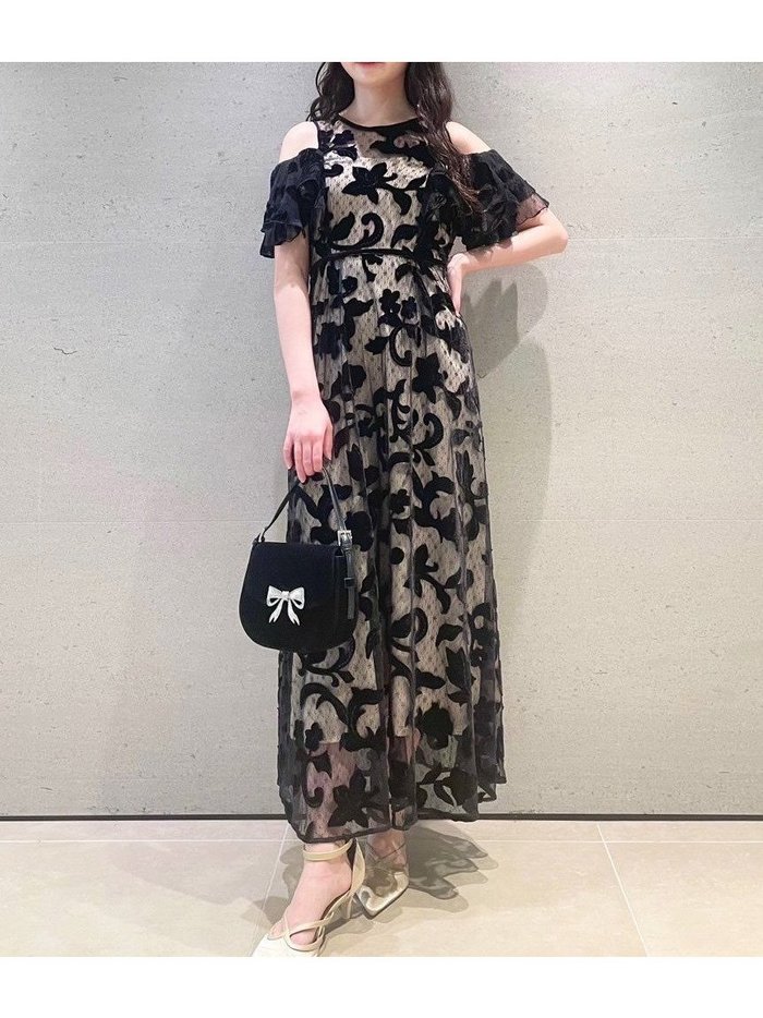 【リリーブラウン/Lily Brown】のオーナメント2wayベロアドレス インテリア・キッズ・メンズ・レディースファッション・服の通販 founy(ファニー) https://founy.com/ ファッション Fashion レディースファッション Fashion for Women トップス・カットソー Cut & Sew Tops ベロアトップス Velour Tops / Velvet-Look Items ワンピース Dresses フォーマル・パーティードレス・結婚式用ドレス Elegant & Casual Dresses スマート Smart, Elegant スリット Slit, Slit Detail スリーブ Sleeve, Long Sleeve / Short Sleeve チュール Tulip, Tulip Motif テクスチャー Texture, Textured Fabric ドレス Dress, One-Piece フリル Frill, Ruffle ベロア Velour, Soft Velvet ボタニカル Botanical, Floral Pattern ラグジュアリー Luxury, Elegant リボン Ribbon, Bow A/W・秋冬 Autumn/Winter |ID: prp329100004826066 ipo3291000000035171724