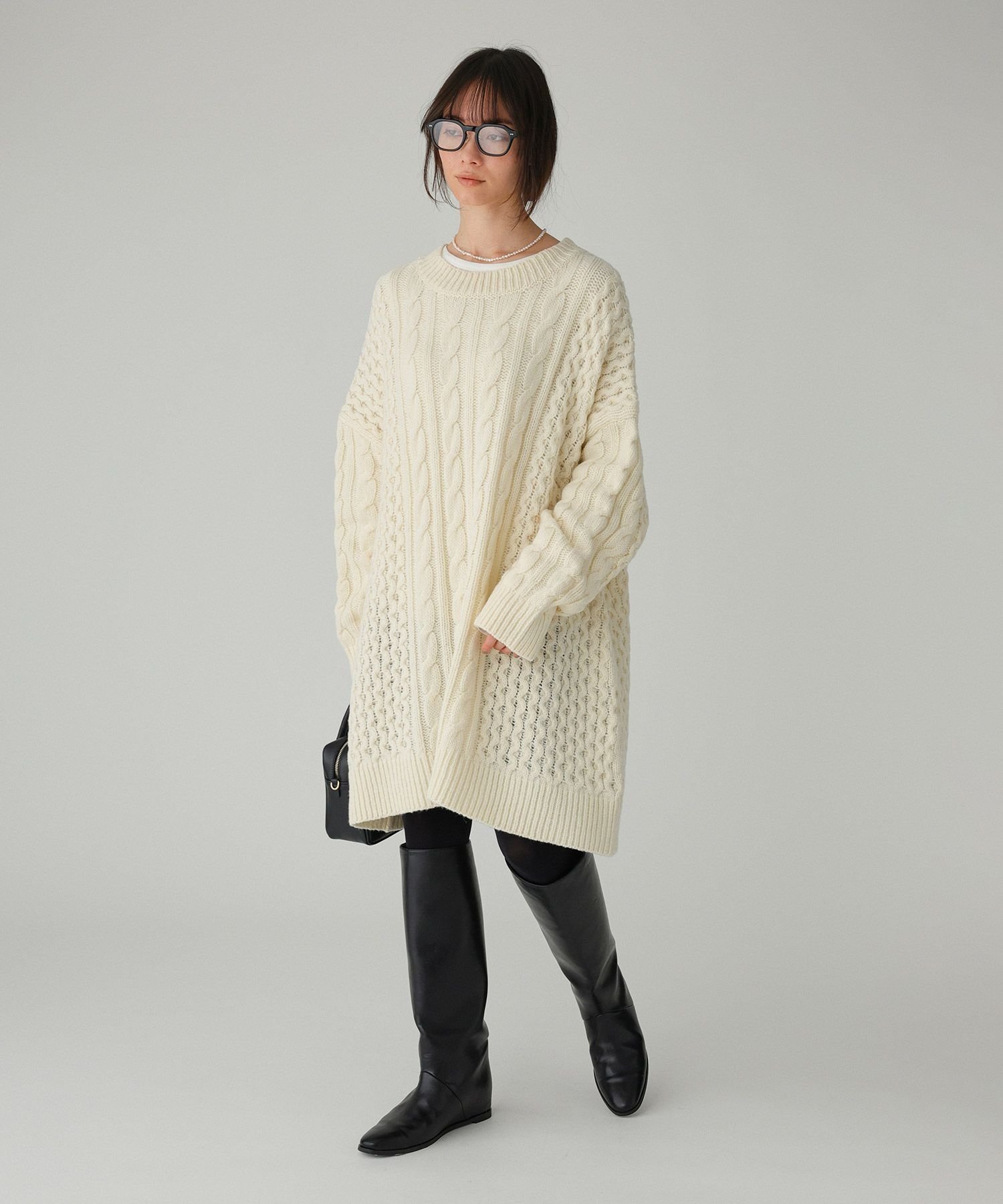 【バビロン/BABYLONE / KIDS】のネオケーブルミニワンピース インテリア・キッズ・メンズ・レディースファッション・服の通販 founy(ファニー) 　ファッション　Fashion　キッズファッション　Fashion for Kids　ワンピース　Dresses　フォルム　Silhouette, Form　ロング　Long, Long-Length　冬　Winter / This Winter　再入荷　Restock / Back in Stock　おすすめ　Recommended / Our Picks　2025年　2025　2025-2026秋冬・A/W　Autumn/Winter 2025–26 AW25–26　オフホワイト11|ID: prp329100004826069 ipo3291000000035112232