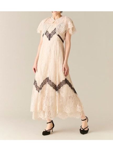 【リリーブラウン/Lily Brown】のケープ付き2wayレースラインドレス インテリア・キッズ・メンズ・レディースファッション・服の通販 founy(ファニー) 　ファッション　Fashion　レディースファッション　Fashion for Women　ワンピース　Dresses　フォーマル・パーティードレス・結婚式用ドレス　Elegant & Casual Dresses　スマート　Smart, Elegant　セパレート　Separate, Two-Piece　ドレス　Dress, One-Piece　ボレロ　Bolero, Short Cardigan　レース　Lace, Lace Fabric　おすすめ　Recommended / Our Picks　エレガント 上品　Elegant　IVR[003]|ID: prp329100004826075 ipo3291000000035134592