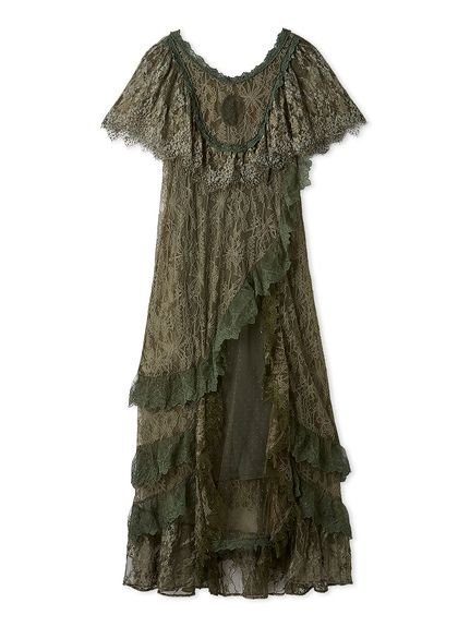 【リリーブラウン/Lily Brown】のプラントレースドレス インテリア・キッズ・メンズ・レディースファッション・服の通販 founy(ファニー) 　ファッション　Fashion　レディースファッション　Fashion for Women　ワンピース　Dresses　フォーマル・パーティードレス・結婚式用ドレス　Elegant & Casual Dresses　インナー　Innerwear　オケージョン　Occasion Wear　カットソー　Cut and Sewn Top　キャミソール　Camisole, Spaghetti Strap Top　スマート　Smart, Elegant　透かし　Cut-Out, Lacework　デニム　Denim, Jeans Material　ドレス　Dress, One-Piece　モチーフ　Motif, Design Theme　レース　Lace, Lace Fabric　KKI[026]|ID: prp329100004826077 ipo3291000000035134611