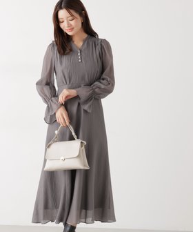 【プロポーション ボディドレッシング/PROPORTION BODY DRESSING】のバックレースアップレディワンピース 人気、トレンドファッション・服の通販 founy(ファニー) ファッション Fashion レディースファッション Fashion for Women ワンピース Dresses シアー Sheer, See-Through スリーブ Sleeve, Long Sleeve / Short Sleeve フェミニン Feminine, Girly フロント Front, Front Design レース Lace, Lace Fabric |ID:prp329100004826082